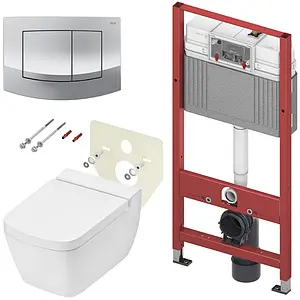 Комплект 6 в 1 TECEone 9400405.WC2 с кнопкой TECEambia 9240226 хром глянцевый, 1