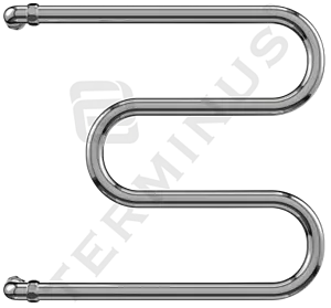 Полотенцесушитель водяной Terminus М-образный AISI 32х2 600х500 полированная сталь 4620768881190, 1