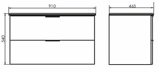 Тумба-умывальник подвесная Comforty Бруклин 90 сосна белая 00004148005CF