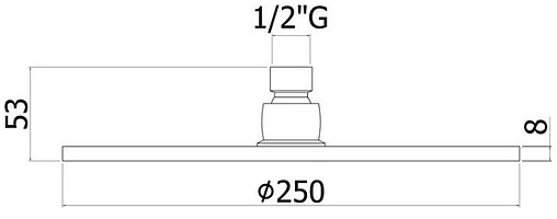 Лейка верхнего душа с настенным креплением Paffoni Master Speciale хром ZSOF101CR+ZSOF034CR