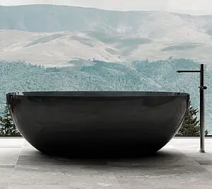 Ванна отдельностоящая прозрачная Abber Kristall 165x78 AT9701Onyx, 3