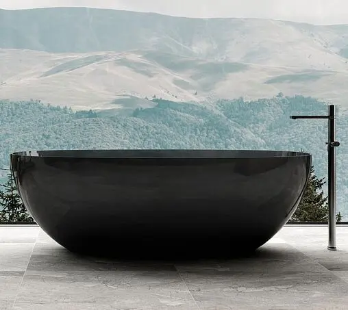 Ванна отдельностоящая прозрачная Abber Kristall 165x78 AT9701Onyx