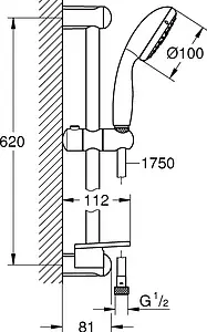 Душевая стойка Grohe Tempesta New 100 III хром 27927001, 2