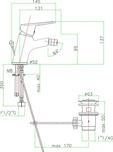 Смеситель для биде Fiore Kyro хром 86CR8135 Смеситель для биде Fiore Kyro хром 86CR8135, 2
