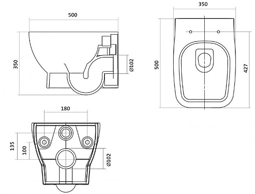 Унитаз подвесной Santek Нео белый 1WH302410