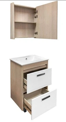 Шкаф-зеркало Comforty Тулуза 60 cосна лоредо 00003121350CF