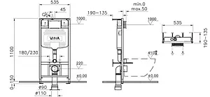 Инсталляция для подвесного унитаза VitrA Uno 730-5800-01EXP Инсталляция для подвесного унитаза VitrA Uno 730-5800-01EXP, 2