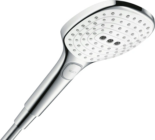 Лейка ручного душа Hansgrohe Raindance Select E 120 3jet хром/белый 26520400