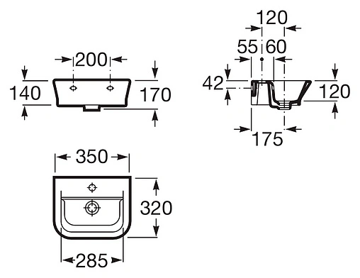 Раковина Roca Gap 35 белый 327479000