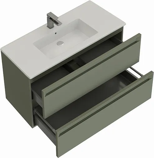 Тумба-умывальник подвесная Allen Brau Eclipse 2.0 100 олива 1.E1003.CGM 2.0+