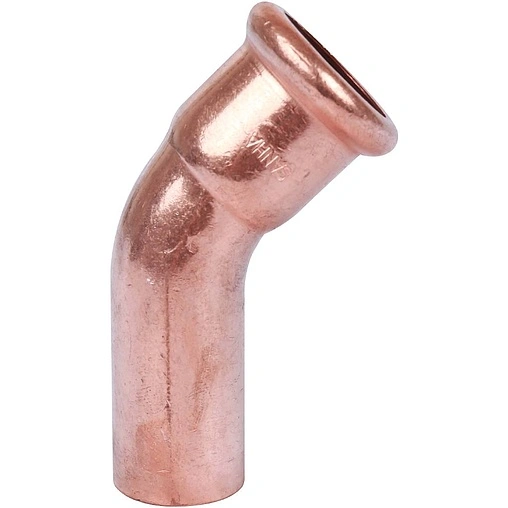 Отвод пресс однораструбный 22мм угол 45° Sanha 6040 1604022