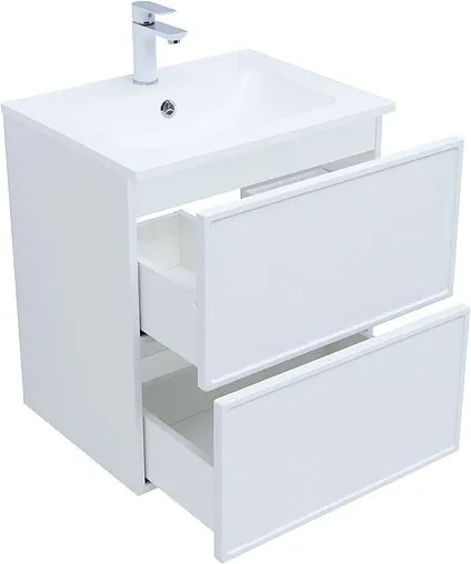 Тумба-умывальник Aquanet Арт 60 белый матовый 00313254+00306390