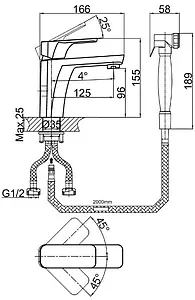Смеситель для раковины с гигиеническим душем D&K Berlin Freie хром DA1432601 Смеситель для раковины с гигиеническим душем D&K Berlin Freie хром DA1432601, 2