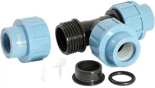 Тройник компрессионный соединительный 20мм x 20мм x 20мм Unipump 92564