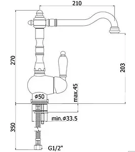 Смеситель для кухни Paffoni Melissa хром FME181CR Смеситель для кухни Paffoni Melissa хром FME181CR, 2