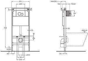 Инсталляция для подвесного унитаза Set 3 в 1 BelBagno BB097SET.Q.CR с кнопкой хром глянцевый Инсталляция для подвесного унитаза Set 3 в 1 BelBagno BB097SET.Q.CR с кнопкой хром глянцевый, 2