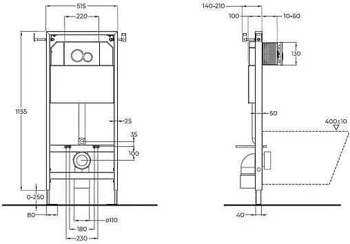 Инсталляция для подвесного унитаза Set 3 в 1 BelBagno BB097SET.Q.CR с кнопкой хром глянцевый Инсталляция для подвесного унитаза Set 3 в 1 BelBagno BB097SET.Q.CR с кнопкой хром глянцевый