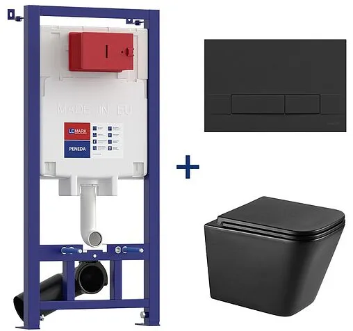 Комплект 5 в 1 Lemark Peneda+Bit+ Florex Black 100802234 с кнопкой Bit 9802006 черный матовый soft touch