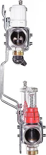 Группа коллекторная с расходомерами 10 отводов 1&quot;в/в x ¾&quot;ек Valtec VTc.586.EMNX.0610