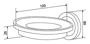 Мыльница Am.Pm Serenity хром A4034200 Мыльница Am.Pm Serenity хром A4034200, 2