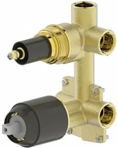 Скрытая часть смесителя для 2 потребителей Bravat Built-in D982BW-B-ENG, 1