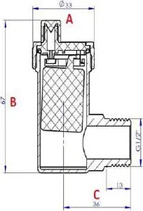 Воздухоотводчик автоматический ½"н IVANCI IVC.105503.N.03 Воздухоотводчик автоматический ½"н IVANCI IVC.105503.N.03, 2
