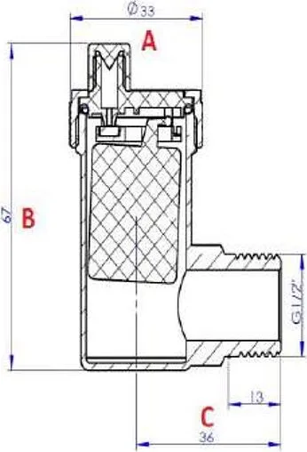Воздухоотводчик автоматический ½&quot;н IVANCI IVC.105503.N.03