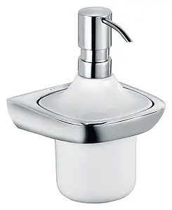 Дозатор для жидкого мыла Kludi Ambienta хром/белый 5397605 Дозатор для жидкого мыла Kludi Ambienta хром/белый 5397605, 1