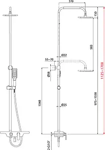 Душевая система со смесителем для ванны Lemark Tropic хром LM7006C Душевая система со смесителем для ванны Lemark Tropic хром LM7006C, 4