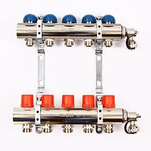 Группа коллекторная без расходомеров 5 отводов 1&quot;в/в x ¾&quot;ек Uni-fitt 441E4305, 1