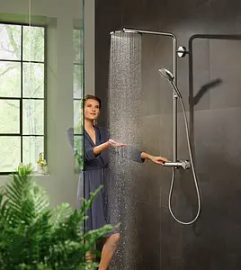 Душевая система с термостатом для душа Hansgrohe Raindance Select S 240 1jet PowderRain хром 27633000, 4