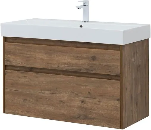 Тумба-умывальник Aquanet Nova Lite 100 дуб рустикальный 00249957+