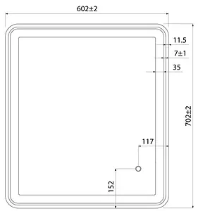 Зеркало с подсветкой IDDIS Cloud 60 с подогревом чёрный CLO6000i98 Зеркало с подсветкой IDDIS Cloud 60 с подогревом чёрный CLO6000i98, 2