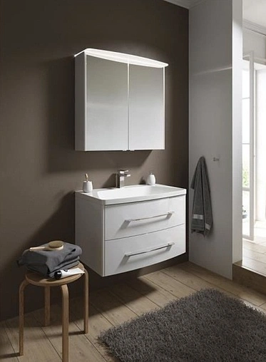 Шкаф-зеркало Aqwella Neringa 80 белый NER0408