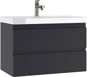 Тумба под умывальник подвесной Домино Graffo 80 графит DGr2101T Тумба под умывальник подвесной Домино Graffo 80 графит DGr2101T, 1