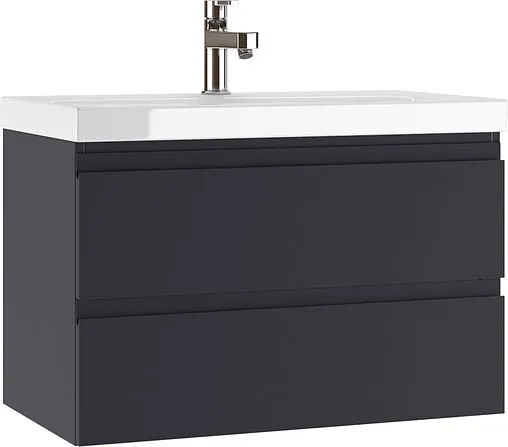 Тумба под умывальник подвесная Домино Graffo 80 графит DGr2101T