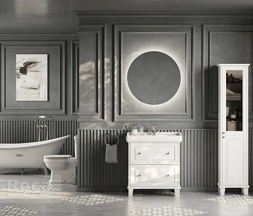 Тумба-умывальник напольная Roca Carmen 80 белый матовый ZRU9307845+3270A0000