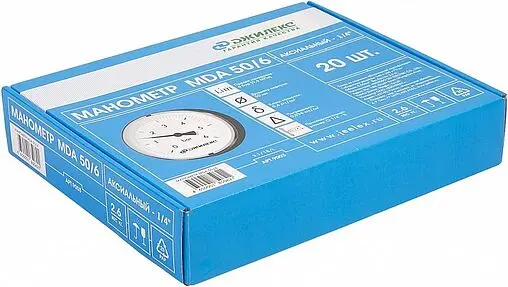 Манометр аксиальный Джилекс MDA 50мм 6 бар ¼&quot; 9003