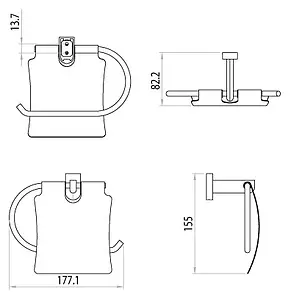 Держатель туалетной бумаги Lemark Omega хром LM3134C, 2