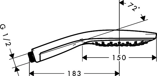 Лейка ручного душа Hansgrohe Raindance Select S 150 3jet хром/белый 28587400
