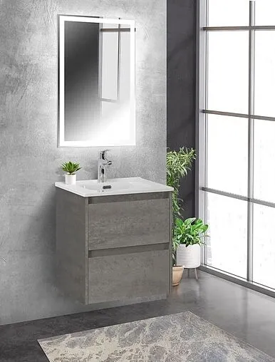 Тумба под умывальник подвесная BelBagno KRAFT 50 Cemento Grigio KRAFT-500-2C-SO-CG