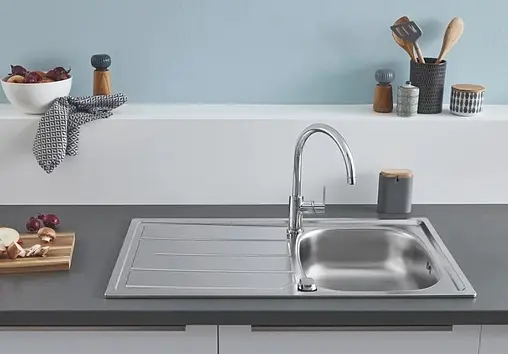 Мойка кухонная со смесителем Grohe K200-86 нержавеющая сталь 31562SD1