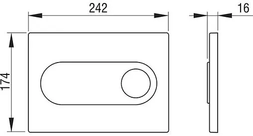 Комплект 6 в 1 Pestan Fluenta Rimless SET40006661OW с кнопкой Onyx белый глянцевый
