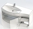 Тумба-умывальник подвесная Aquanet Опера 115 L белый 00169613+00169398