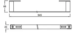 Полотенцедержатель Jacob Delafon Formilia 95 хром E4136-CP Полотенцедержатель Jacob Delafon Formilia 95 хром E4136-CP, 2