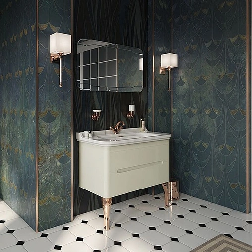 Раковина Kerasan Waldorf 100 белый 4142K1bi/cr*3