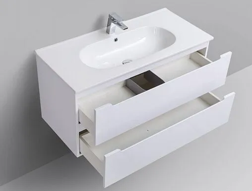 Тумба-умывальник подвесная BelBagno ETNA 100 Bianco Lucido ETNA-1000-2C-SO-BL-P+