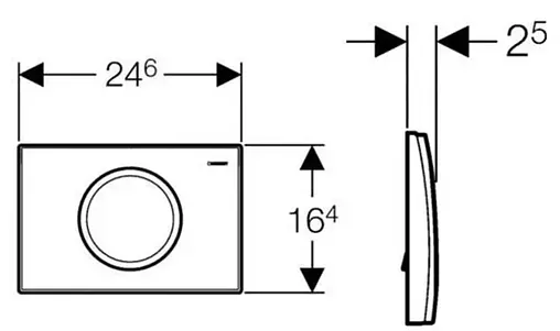 Клавиша смыва для унитаза Geberit Delta 15 115.109.46.1 хром матовый