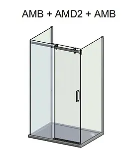 Душевое ограждение 1500x900мм прозрачное стекло Roltechnik Ambient Line AMB+AMD2+AMB/900*1500*900 621-9000000-00-02+620-1500000-00-02+621-9000000-00-02 Душевое ограждение 1500x900мм прозрачное стекло Roltechnik Ambient Line AMB+AMD2+AMB/900*1500*900 621-9000000-00-02+620-1500000-00-02+621-9000000-00-02, 3