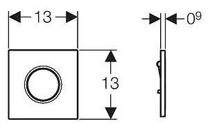Клавиша смыва для писсуара Geberit Sigma 01 116.011.46.5 хром матовый, 2